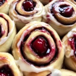 Cherry Cinnamon Rolls with Homemade Filling