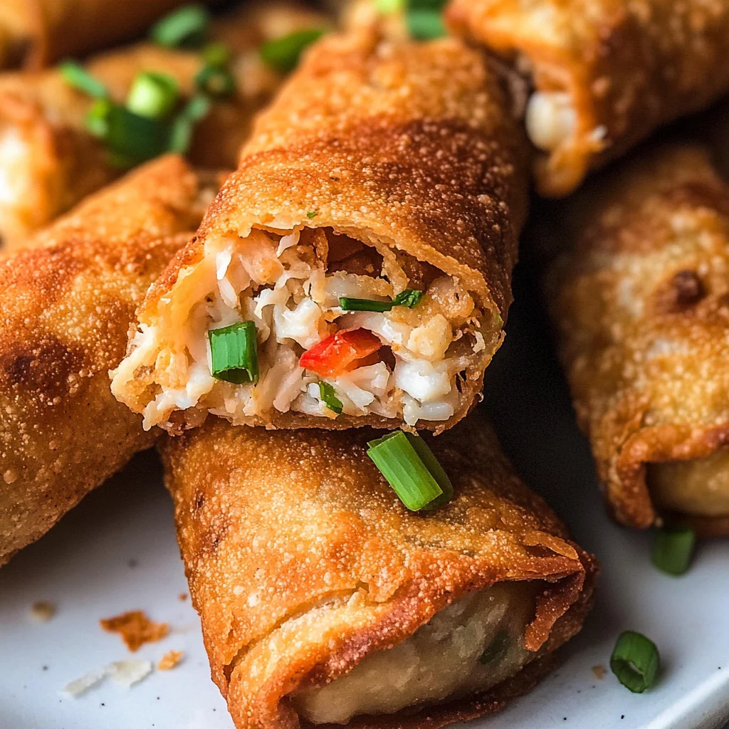 Crispy Crab Cake Egg Rolls: A Savory Seafood Snack Delight