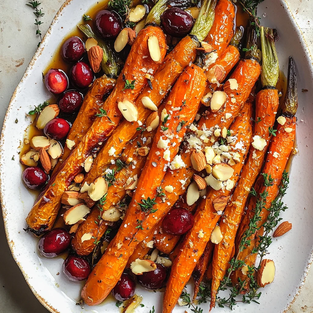 Maple roasted carrots with cranberries