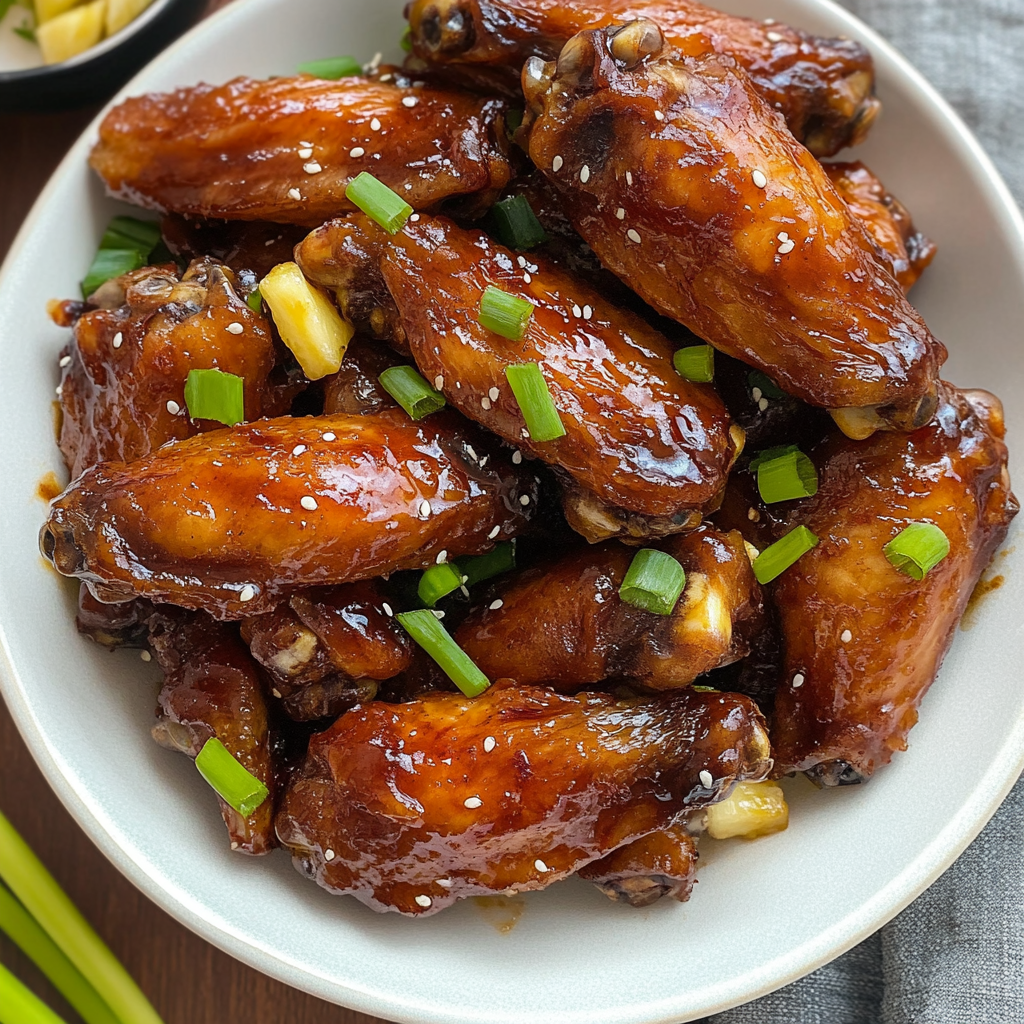 Sticky Pineapple-Teriyaki Chicken Wings in 3 Steps