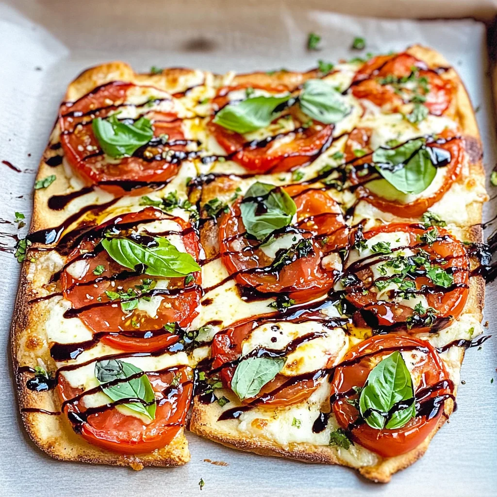 15 Minute Easy Margherita Flatbread Pizza